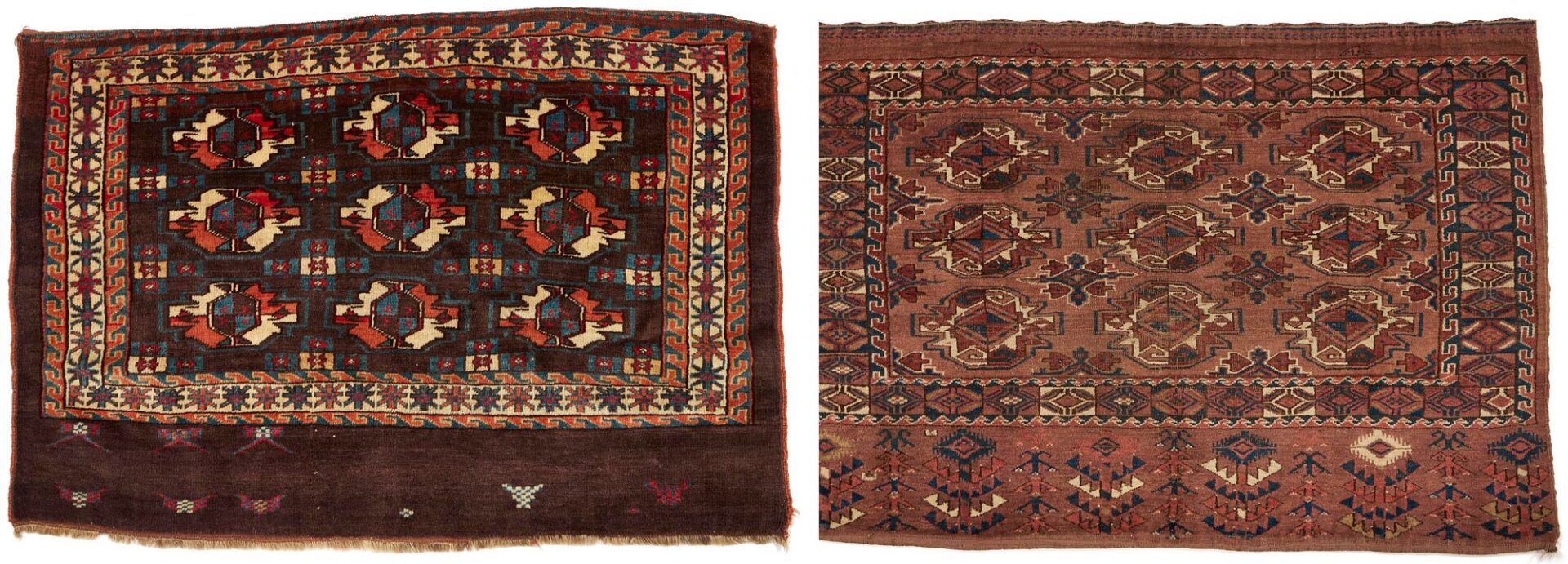 Lot 918: Antique Turkmen Yomud or Yomut Chuvals