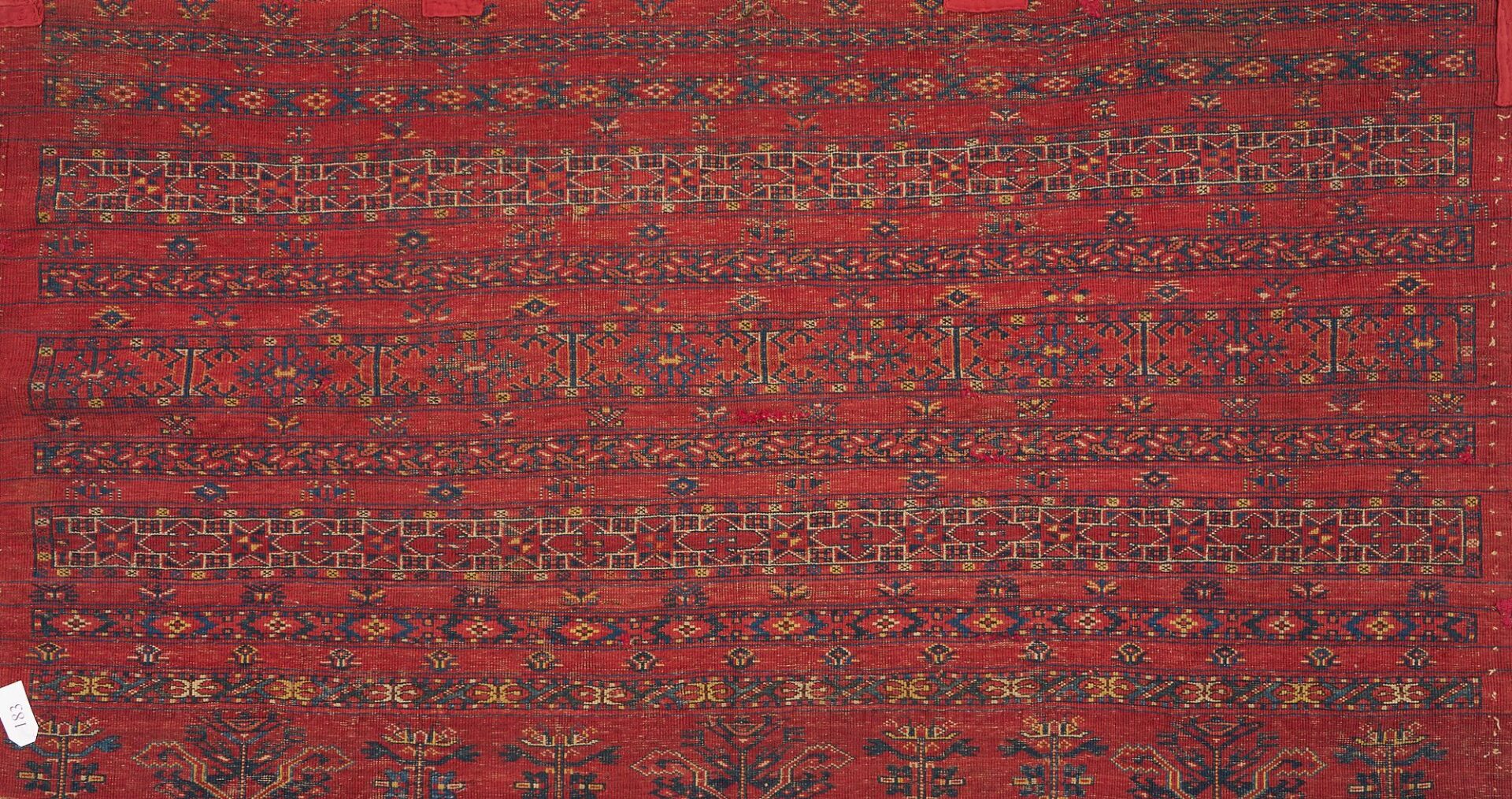 Lot 919: 3 Turkmen Rugs – Torba, Ensari & Tekke Ak-Chuval