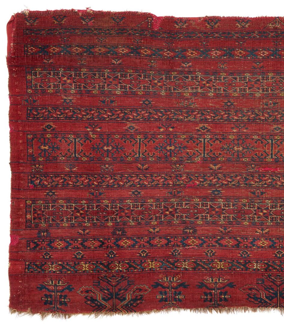 Lot 919: 3 Turkmen Rugs – Torba, Ensari & Tekke Ak-Chuval