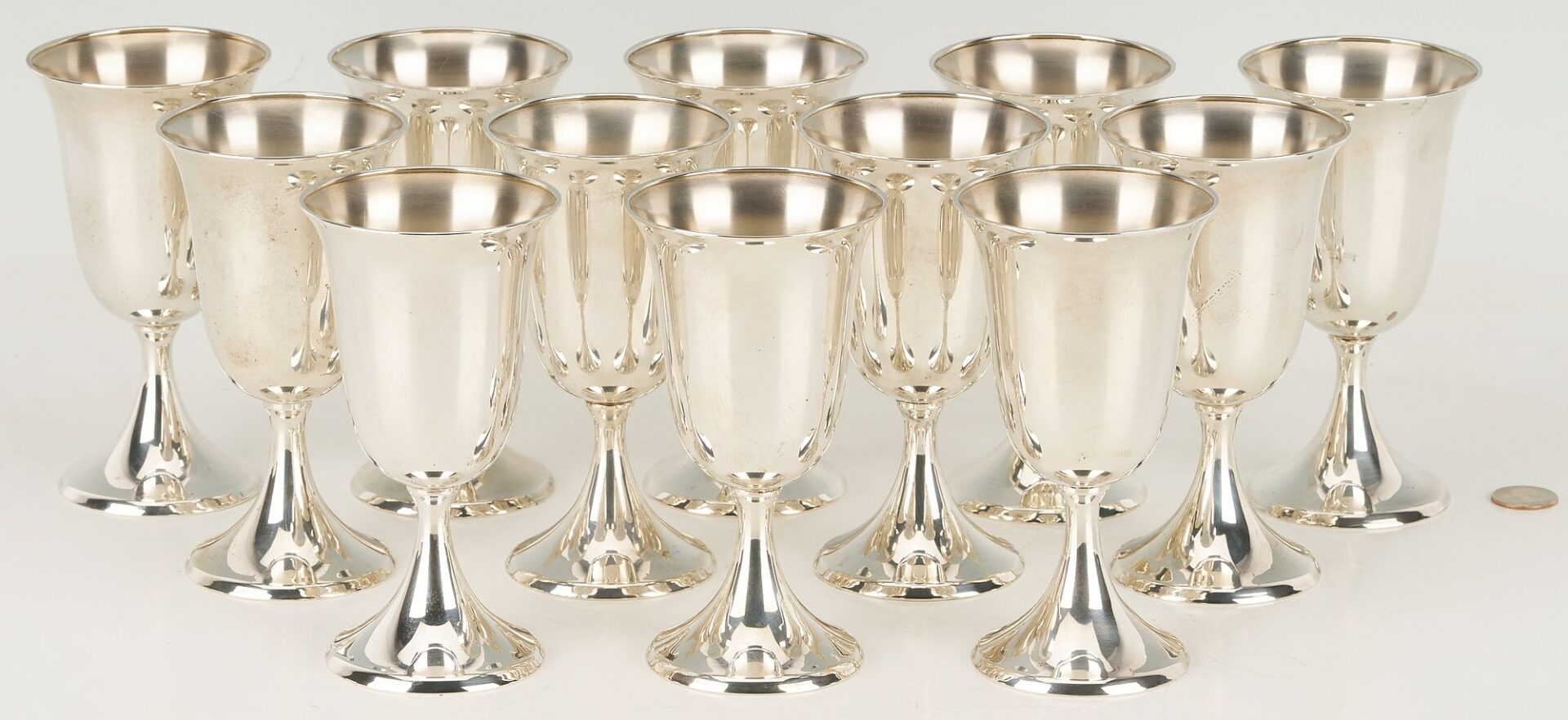 Lot 91: 12 F.B. Rogers Sterling Goblets