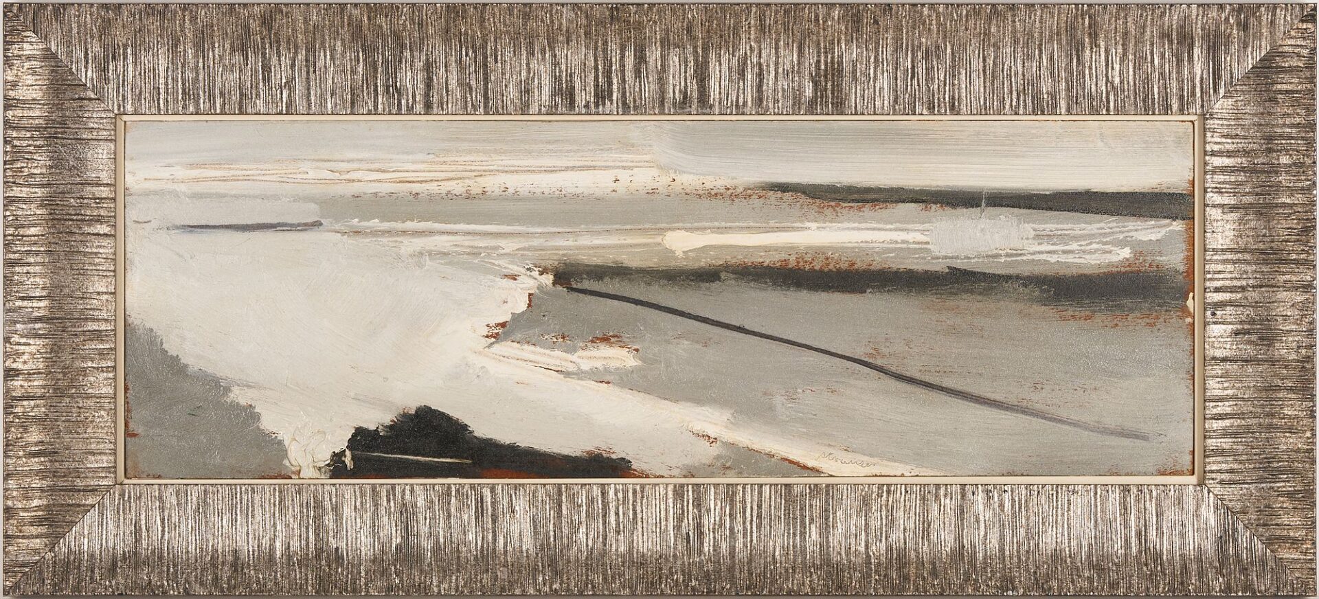 Lot 928: Sterling Strauser Panoramic Modernist Seascape