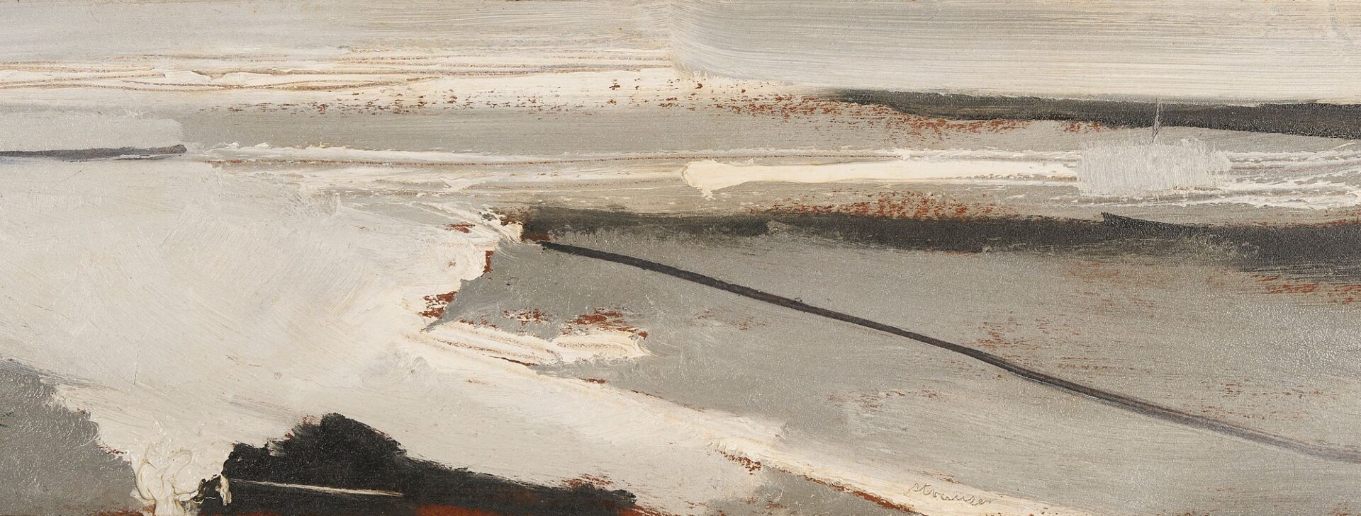 Lot 928: Sterling Strauser Panoramic Modernist Seascape