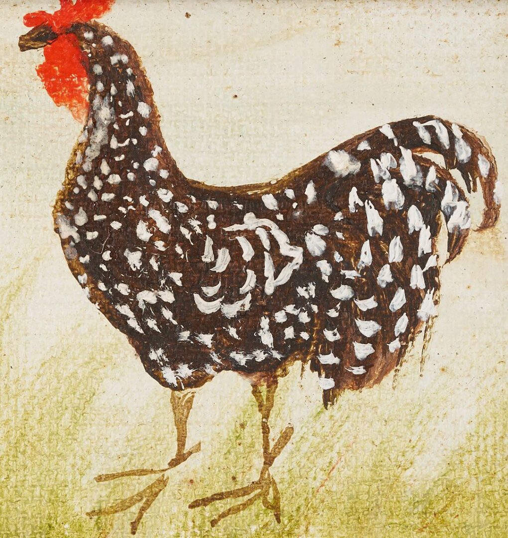 Lot 929: Pr. Peti Clements Chicken Paintings