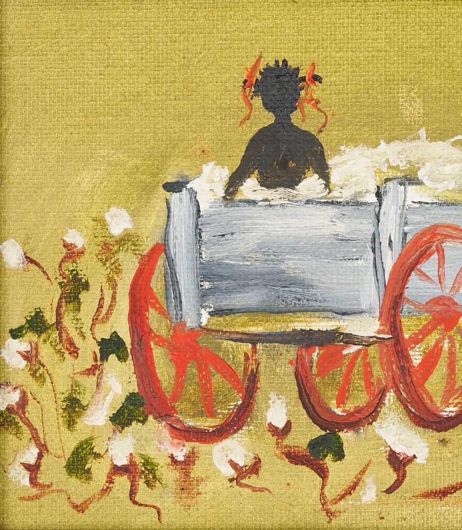 Lot 930: 2 Peti Clements Paintings, Nest & Girl in Wagon