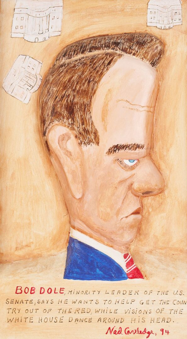 Lot 934: Clarence Stringfield & Ned Cartledge Presidential Carvings, Nixon & Dole