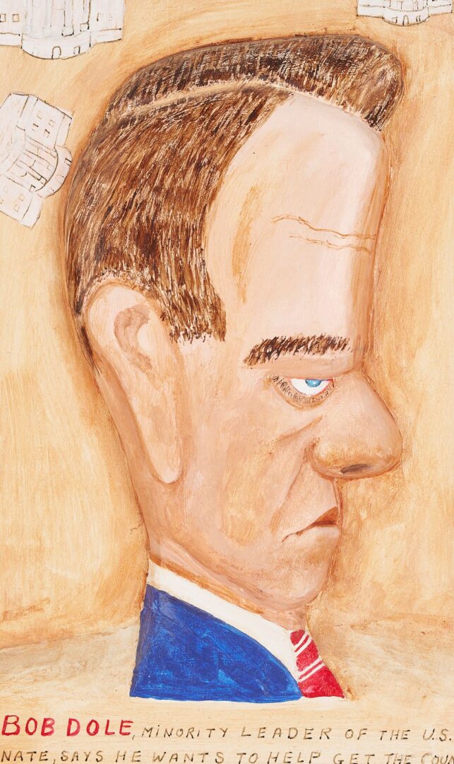 Lot 934: Clarence Stringfield & Ned Cartledge Presidential Carvings, Nixon & Dole