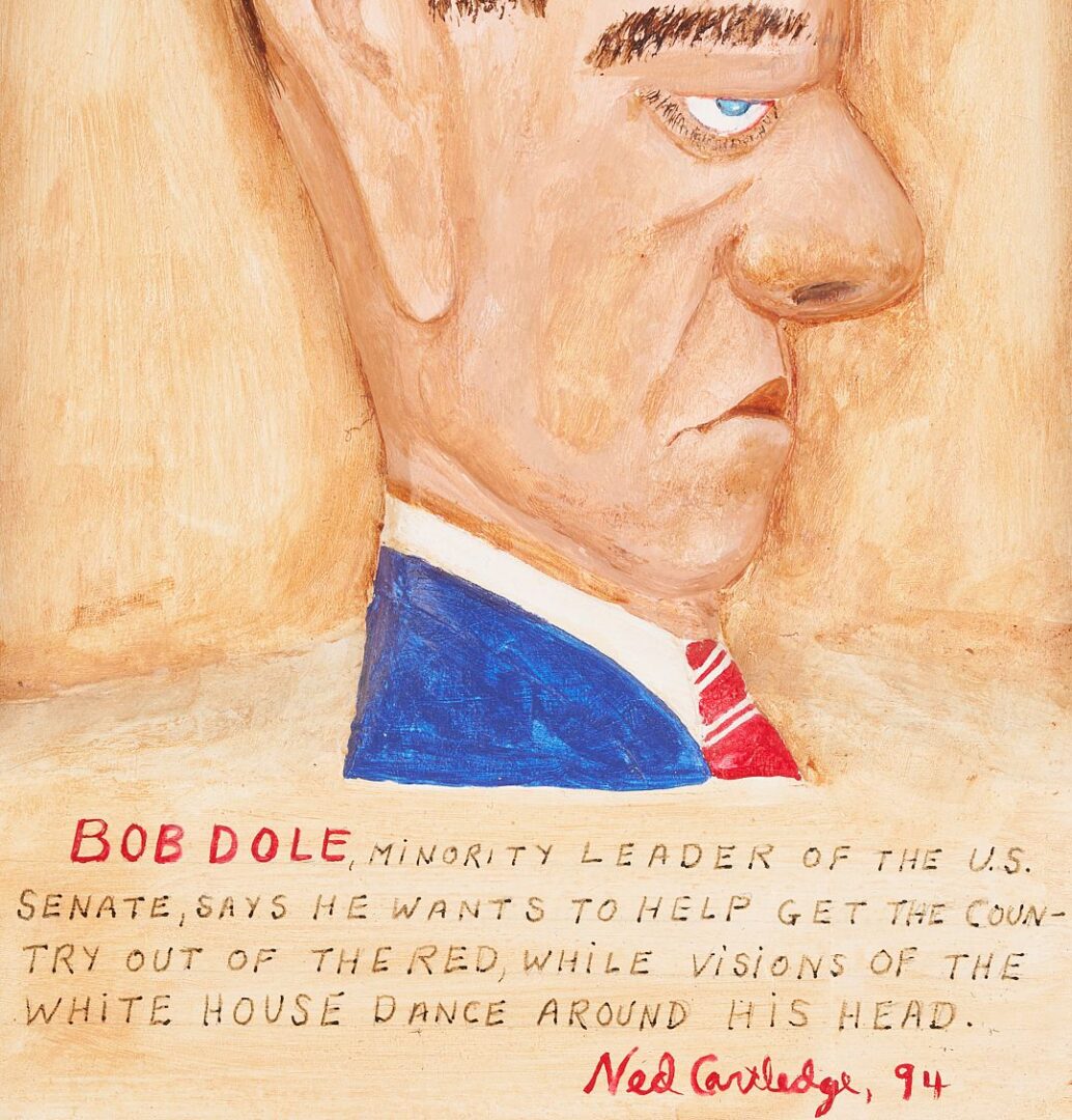 Lot 934: Clarence Stringfield & Ned Cartledge Presidential Carvings, Nixon & Dole