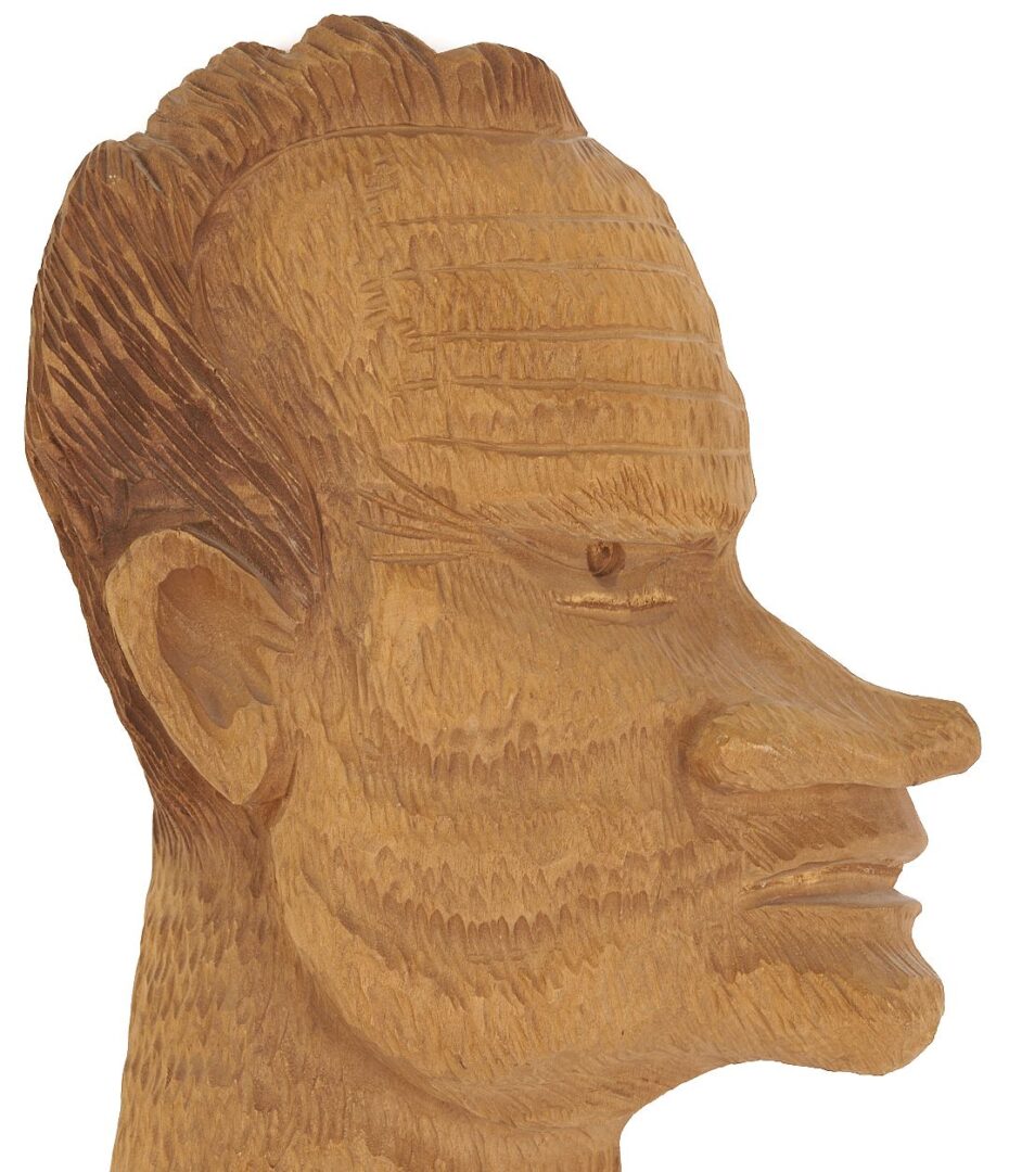 Lot 934: Clarence Stringfield & Ned Cartledge Presidential Carvings, Nixon & Dole