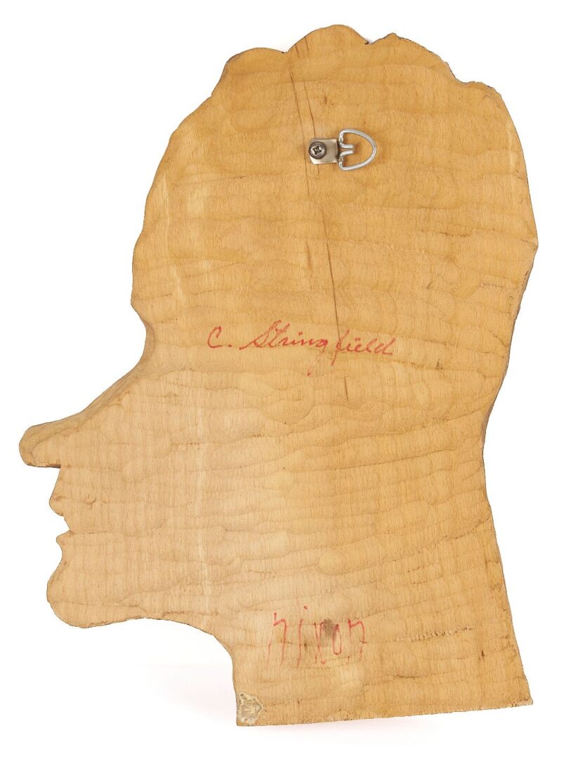 Lot 934: Clarence Stringfield & Ned Cartledge Presidential Carvings, Nixon & Dole