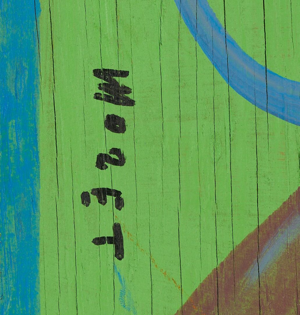Lot 936: Mose Tolliver Outsider Art Female Figure on Green Background