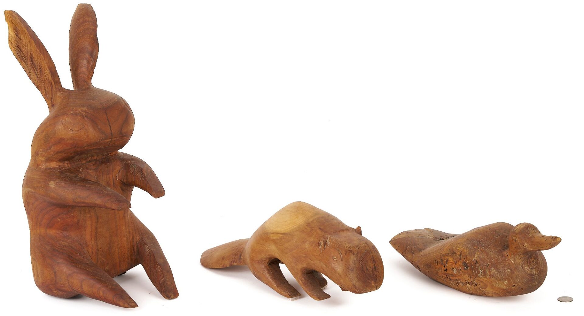 Lot 937: 3 Elvin King TN Folk Art Carved Wood Sculptures