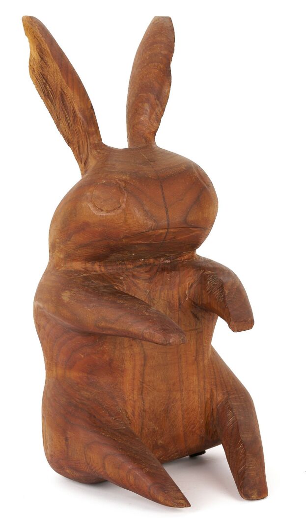 Lot 937: 3 Elvin King TN Folk Art Carved Wood Sculptures