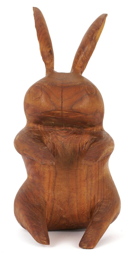 Lot 937: 3 Elvin King TN Folk Art Carved Wood Sculptures
