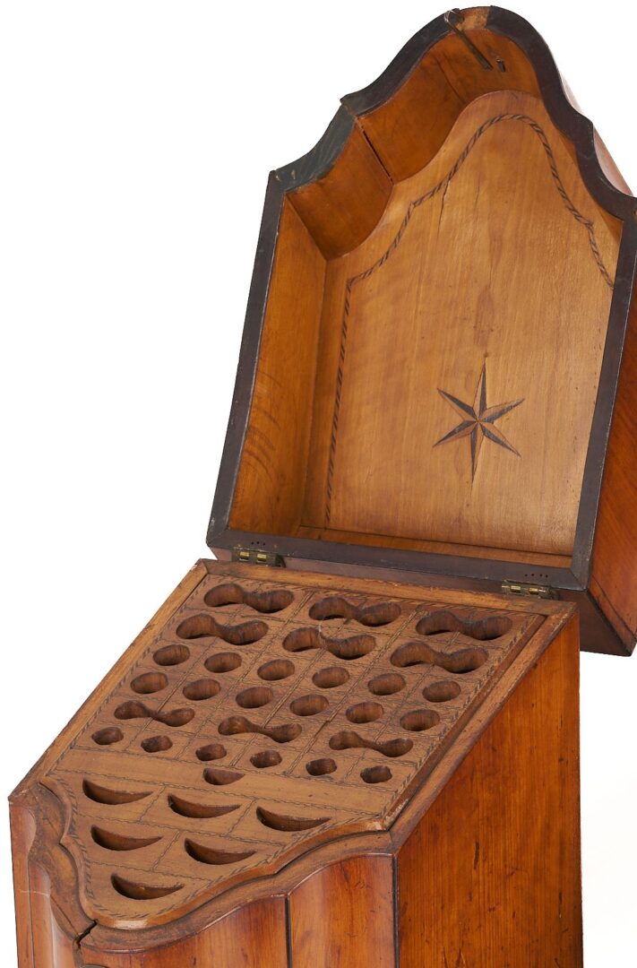 Lot 93: Pair of English Georgian Inlaid Knife Boxes