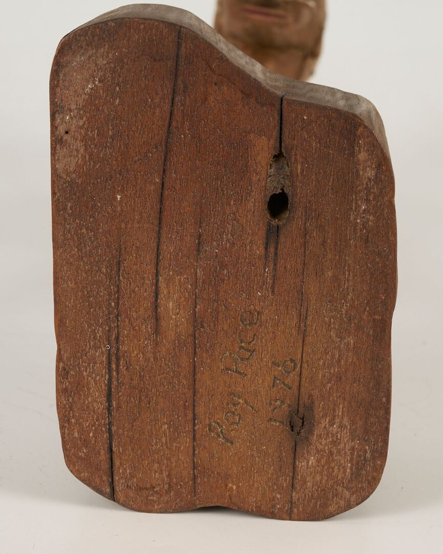 Lot 941: Vannoy Streeter Wire Sculpture & Roy Pace Carved Figure