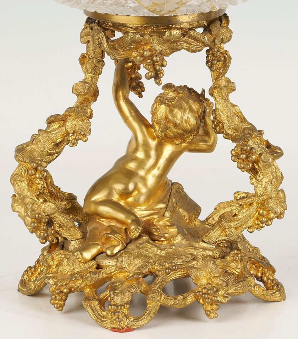 Lot 94: Pair Ormolu and Cut Glass Compotes