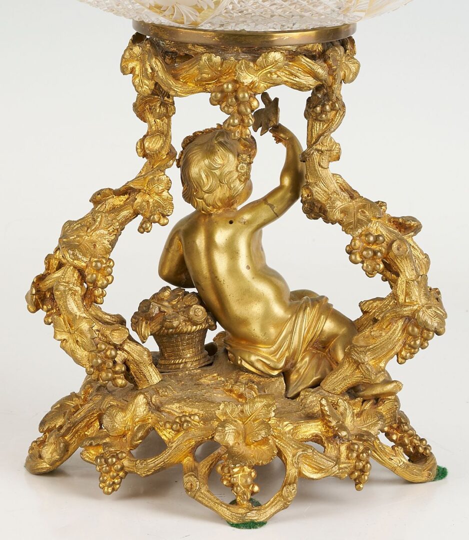 Lot 94: Pair Ormolu and Cut Glass Compotes