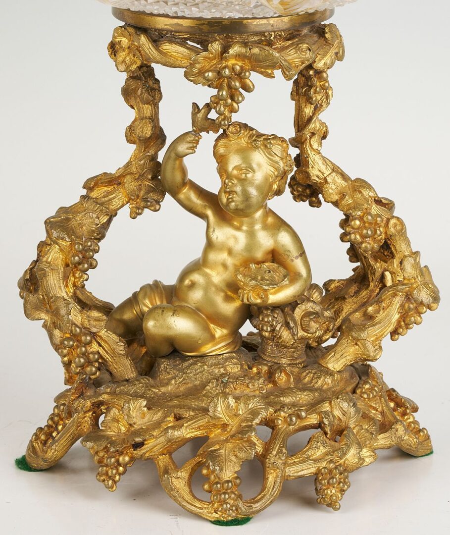 Lot 94: Pair Ormolu and Cut Glass Compotes