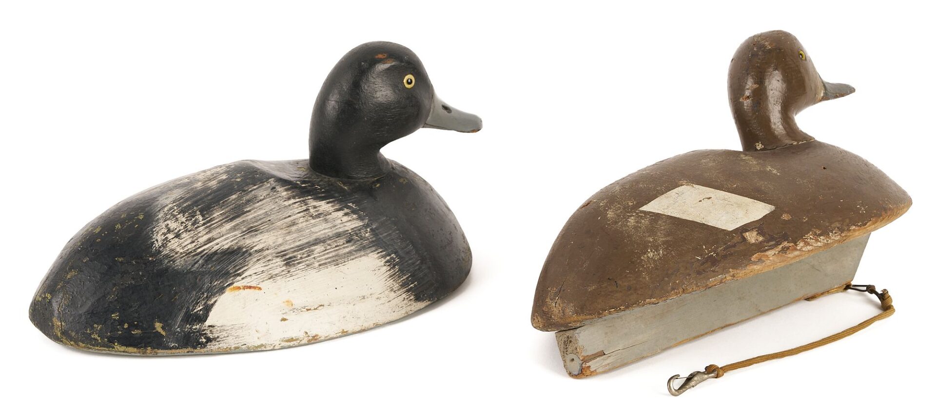 Lot 950: Pair of Bluebills Duck  Decoys by Fred Plichta