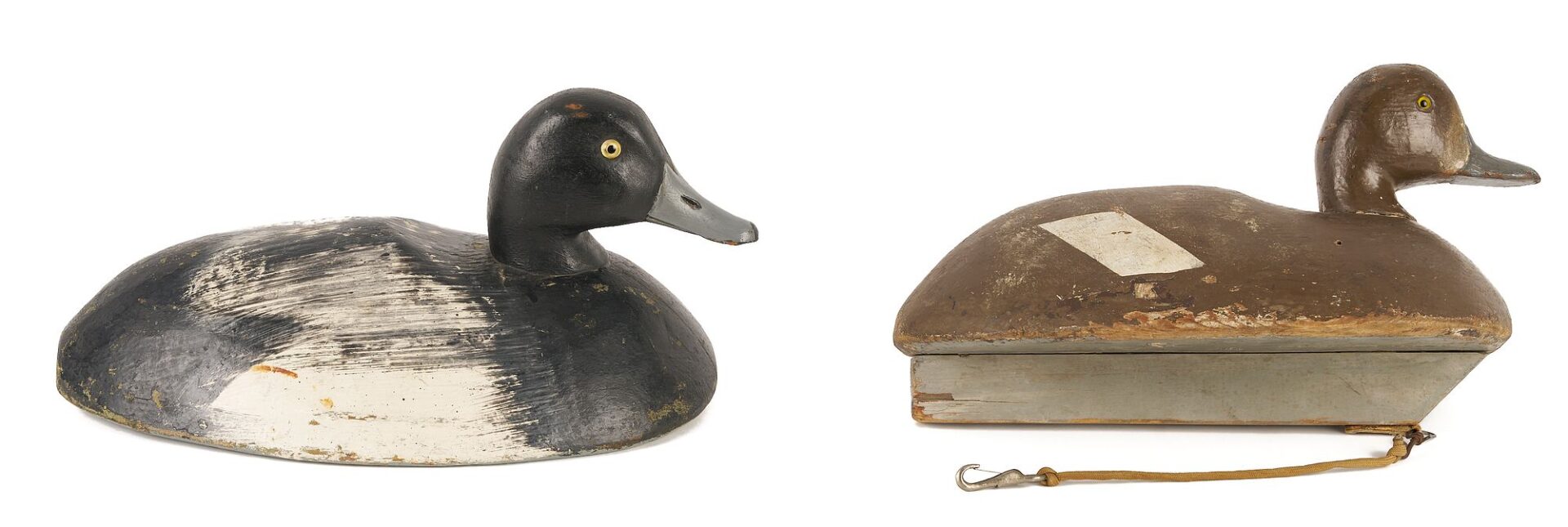 Lot 950: Pair of Bluebills Duck  Decoys by Fred Plichta