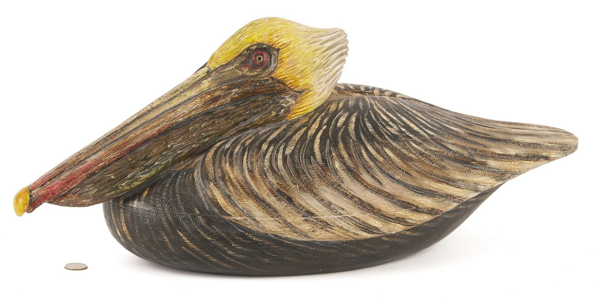 Lot 952: Carved & Painted Pelican Decoy