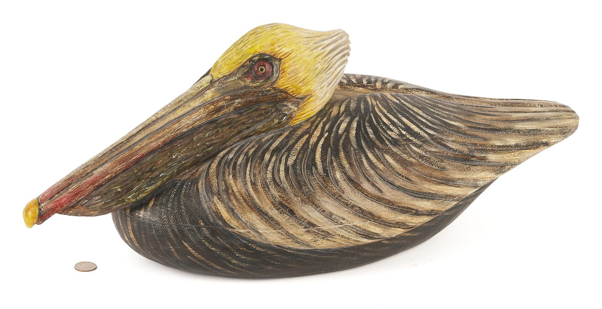 Lot 952: Carved & Painted Pelican Decoy