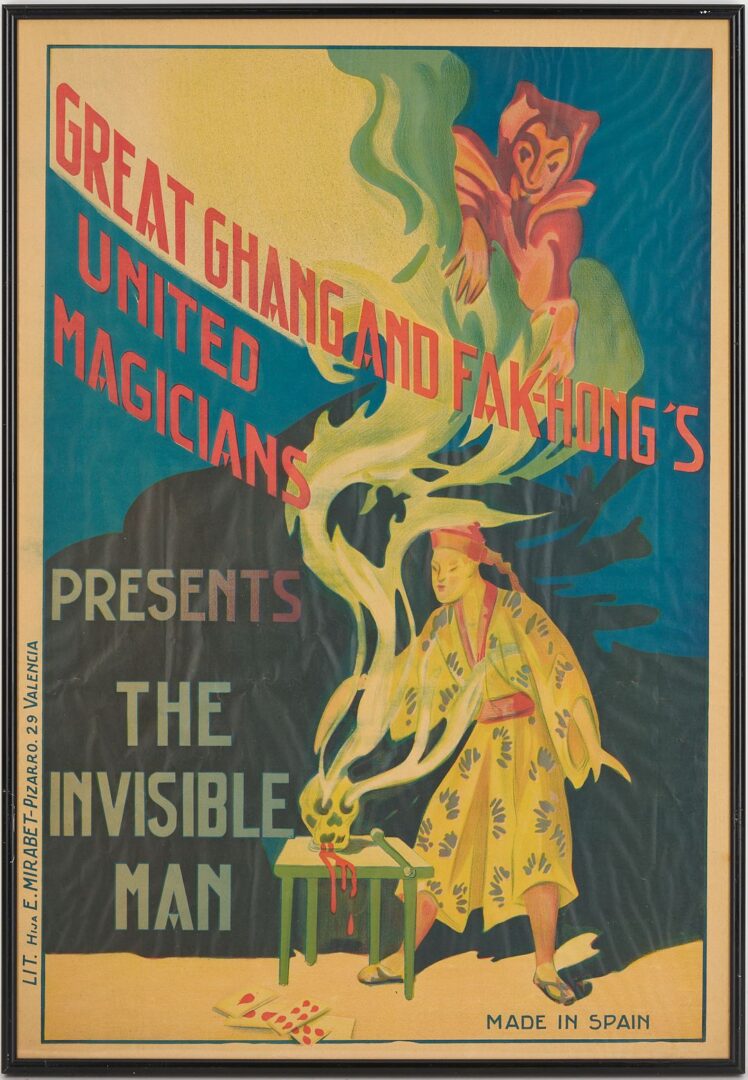 Lot 957: 3 Fak Hong Framed Magic Posters