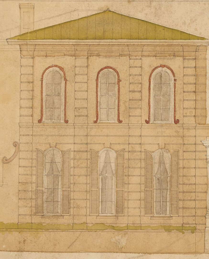 Lot 960: Early Memphis Map and Victorian Village Watercolors