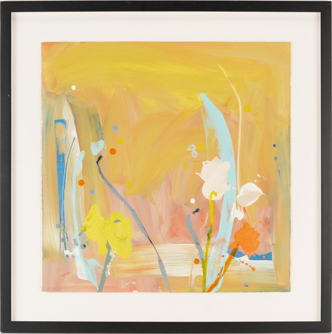 Lot 969: 3 Daniel Phill Acrylic Botanical Paintings