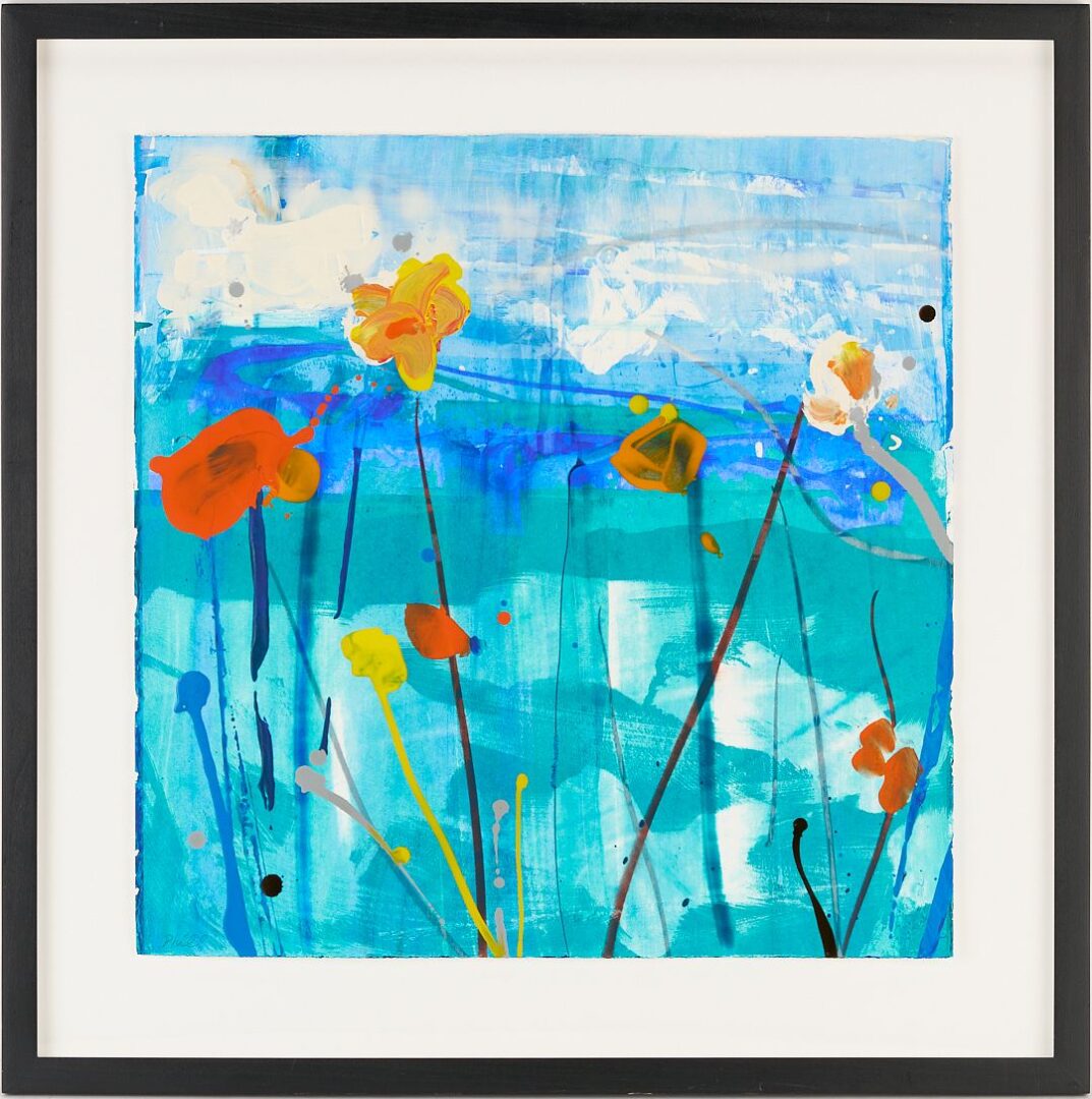 Lot 969: 3 Daniel Phill Acrylic Botanical Paintings