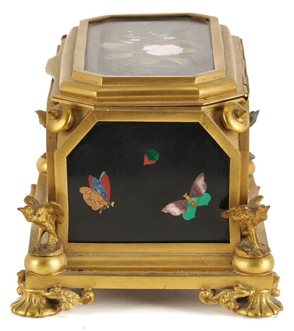 Lot 96: Bronze Mounted Pietra Dura Dresser Box