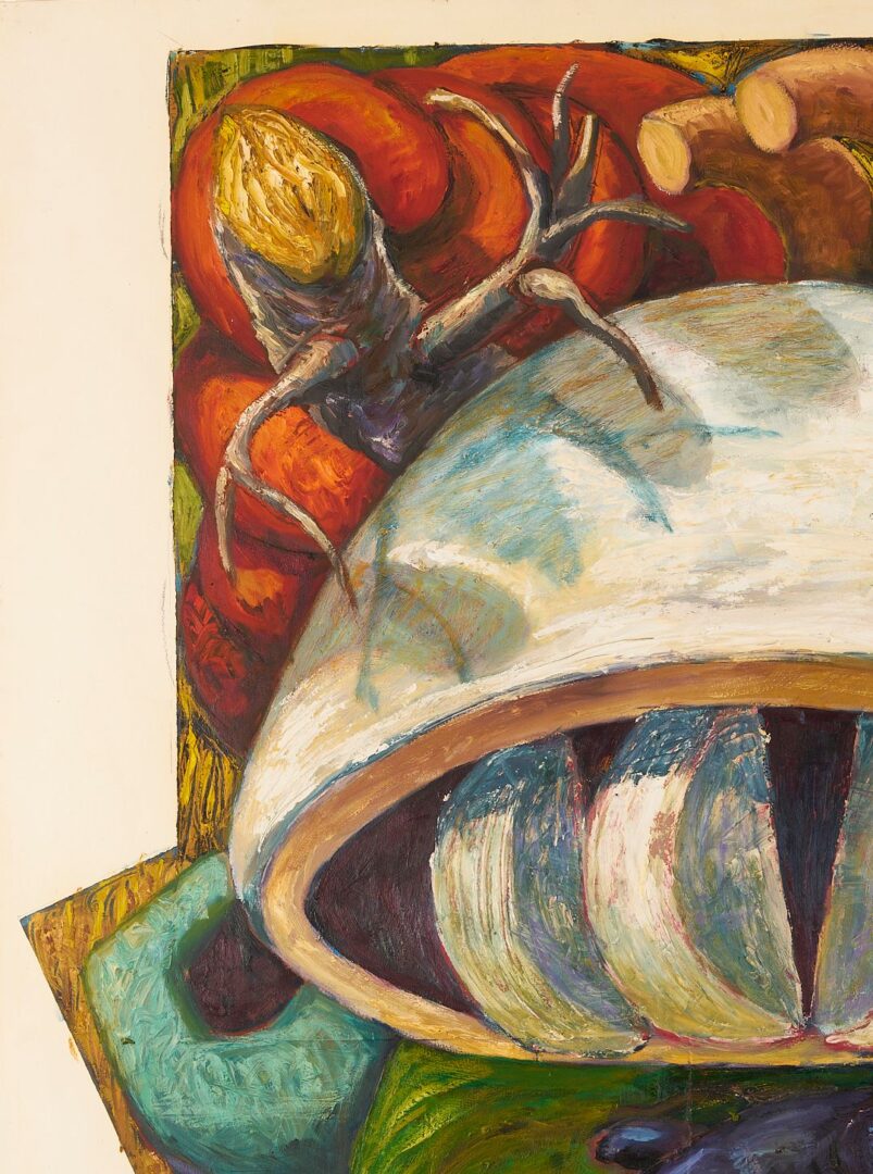 Lot 970: Large Sandy Winters Oil Painting, War of the Worlds