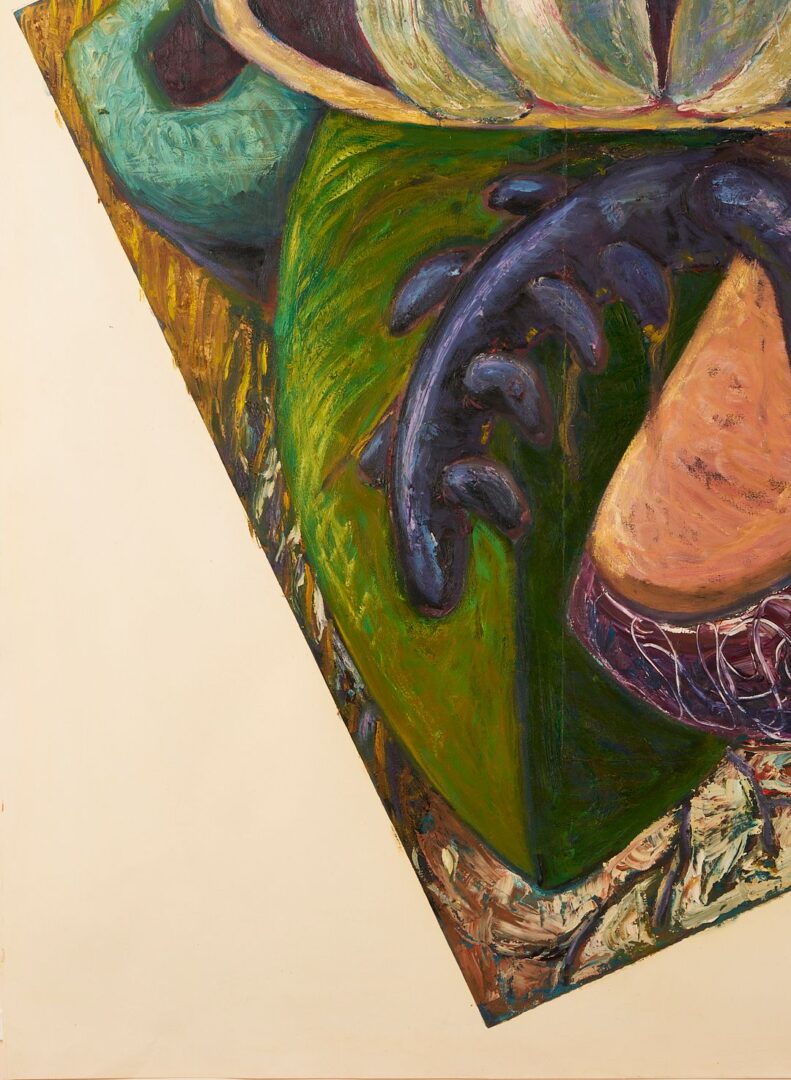 Lot 970: Large Sandy Winters Oil Painting, War of the Worlds