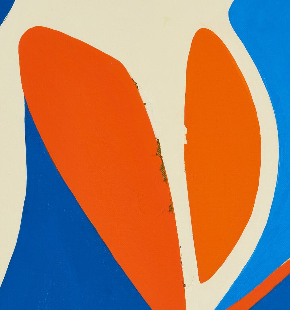 Lot 971: Large Jenifer Kobylarz Modernist Oil Painting, Caught