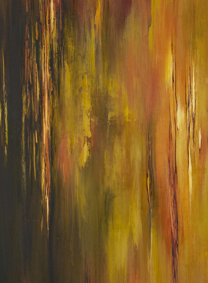 Lot 972: Monika Steiner Abstract Oil Painting, Green Freedom