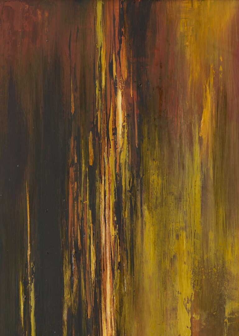 Lot 972: Monika Steiner Abstract Oil Painting, Green Freedom