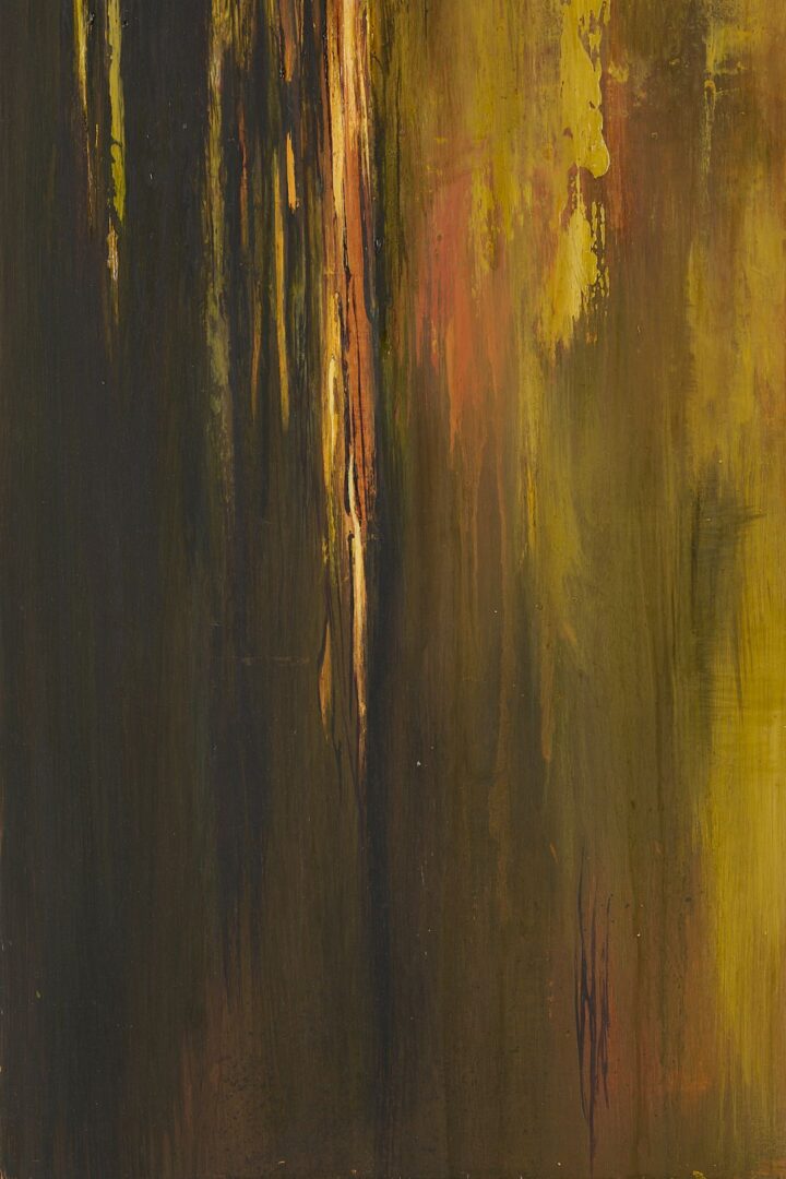 Lot 972: Monika Steiner Abstract Oil Painting, Green Freedom