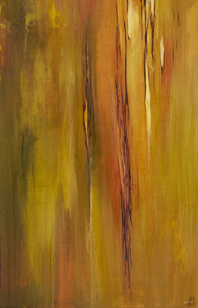 Lot 972: Monika Steiner Abstract Oil Painting, Green Freedom