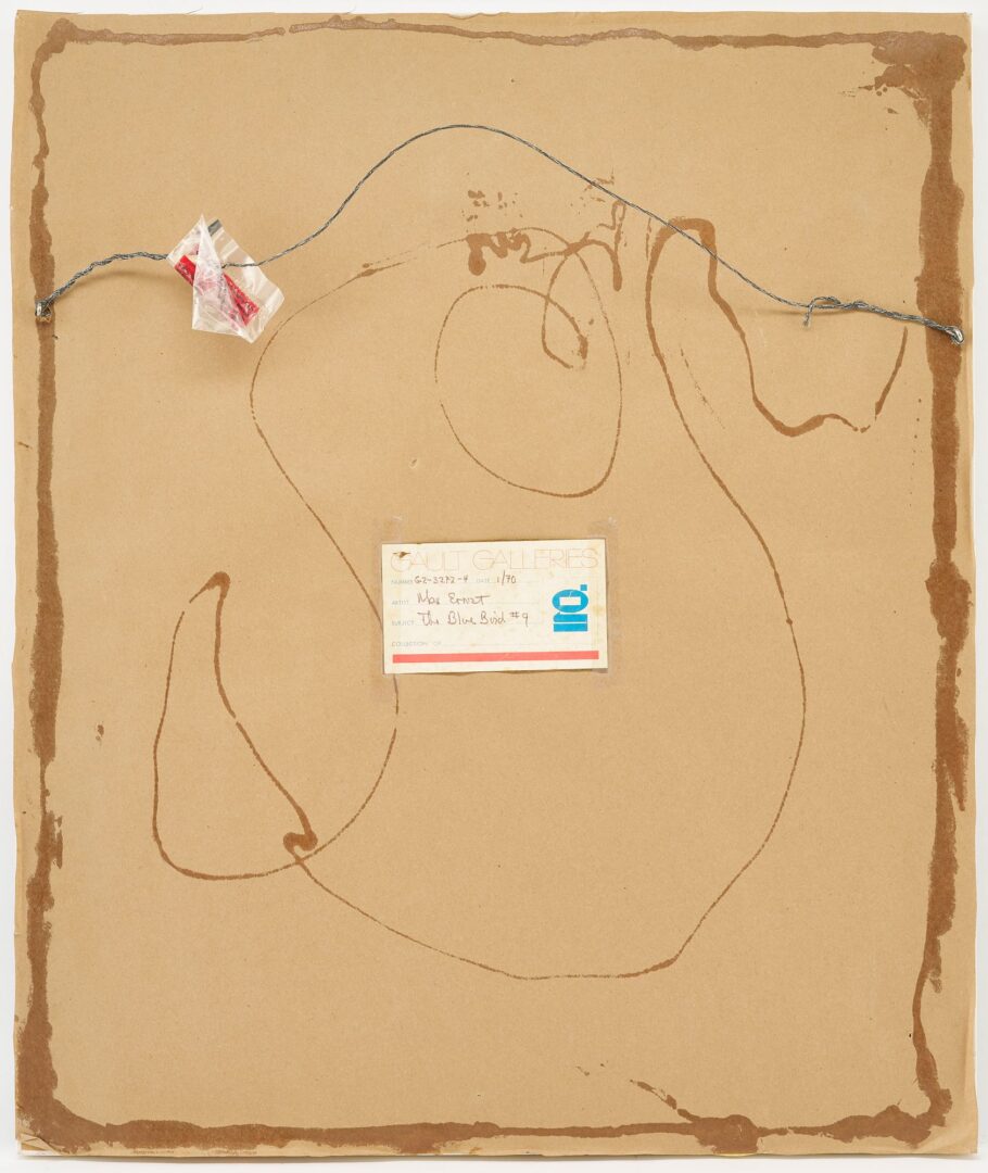 Lot 973: Two Modernist Animal Lithographs: Calder, Beastie, & Ernst, Blue Bird