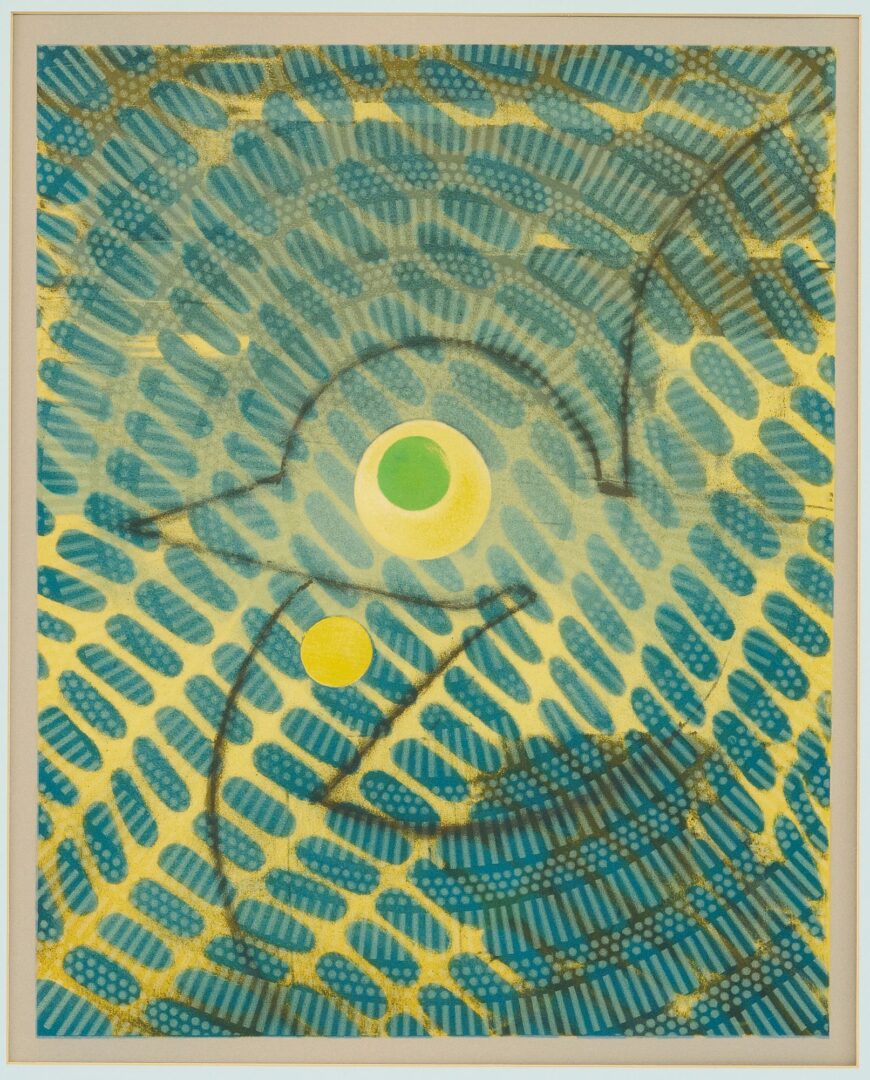 Lot 973: Two Modernist Animal Lithographs: Calder, Beastie, & Ernst, Blue Bird