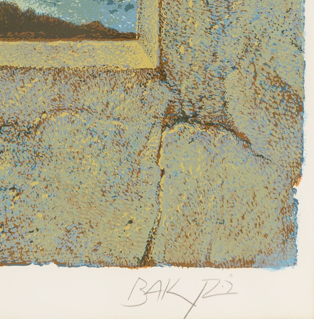 Lot 975: Two Samuel Bak Signed Surrealist Serigraphs