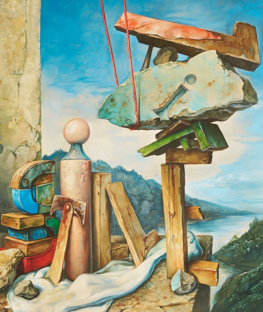 Lot 975: Two Samuel Bak Signed Surrealist Serigraphs