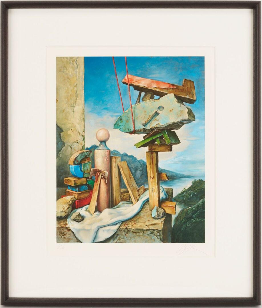 Lot 975: Two Samuel Bak Signed Surrealist Serigraphs