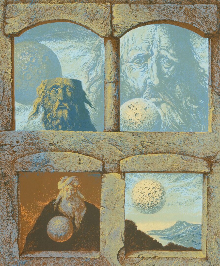 Lot 975: Two Samuel Bak Signed Surrealist Serigraphs