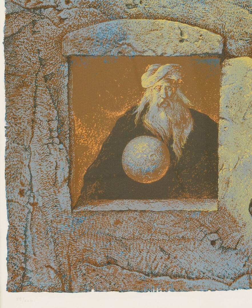 Lot 975: Two Samuel Bak Signed Surrealist Serigraphs
