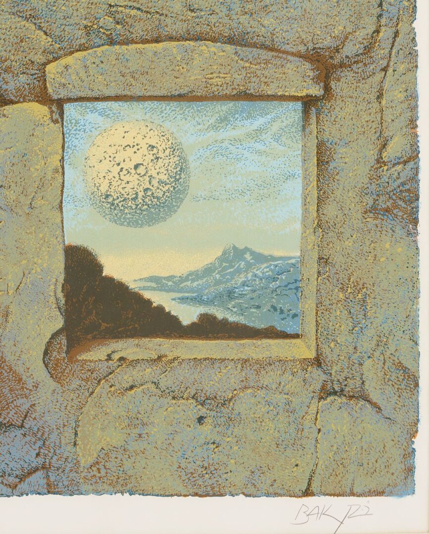 Lot 975: Two Samuel Bak Signed Surrealist Serigraphs