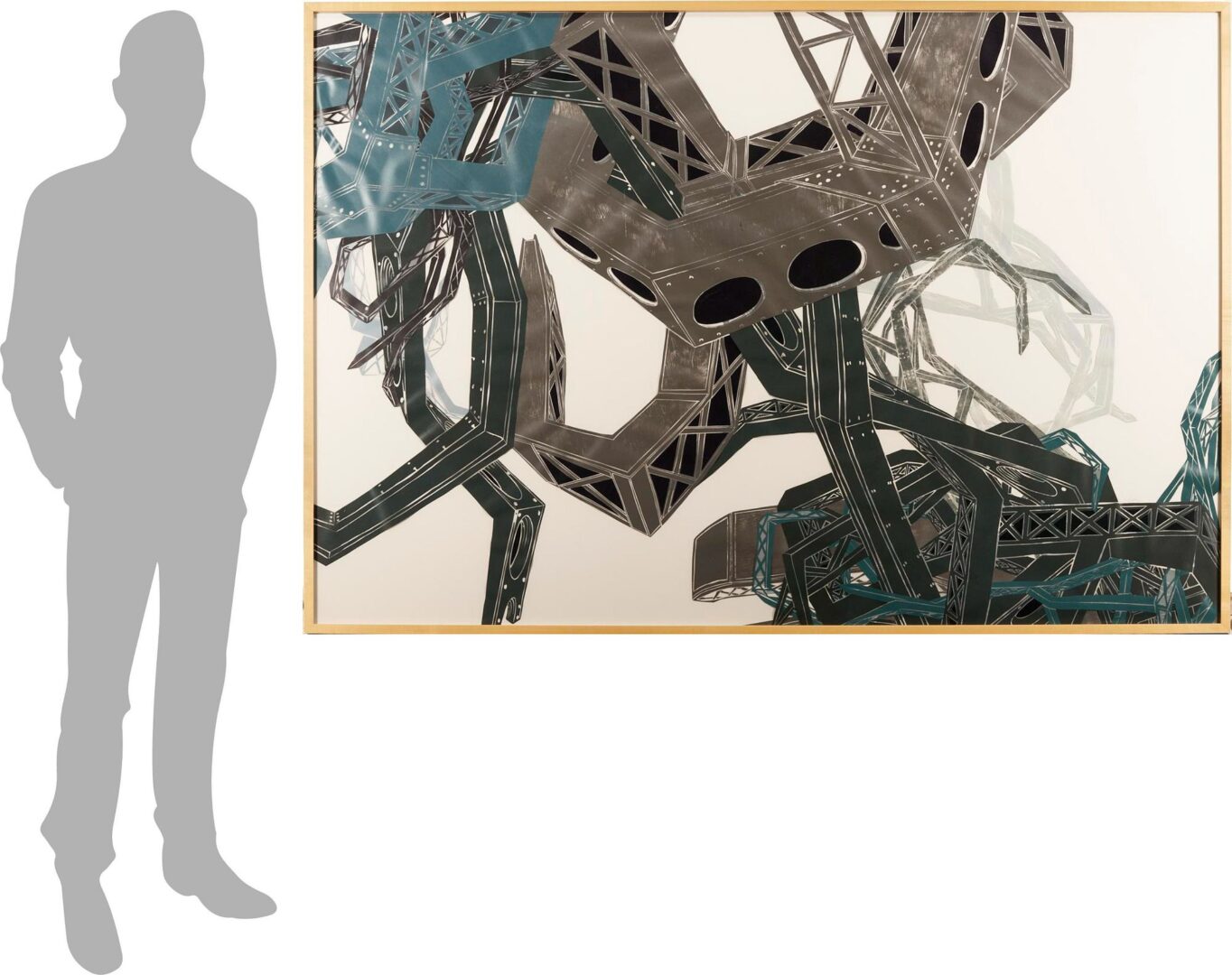 Lot 978: Large Nicola Lopez Woodcut on Mylar, Half-Life No. 4