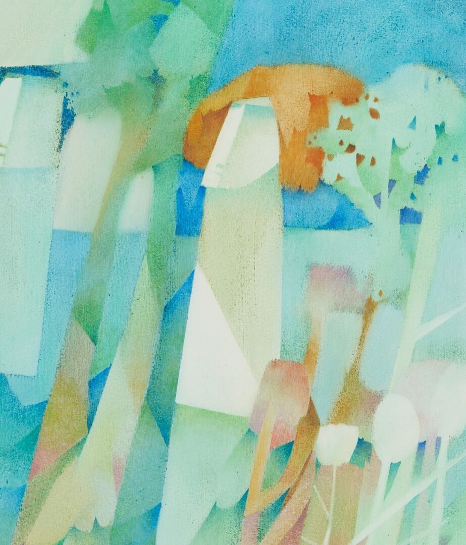 Lot 979: Claude Le Sauteur Oil Pastel, Promenade dans la Foret