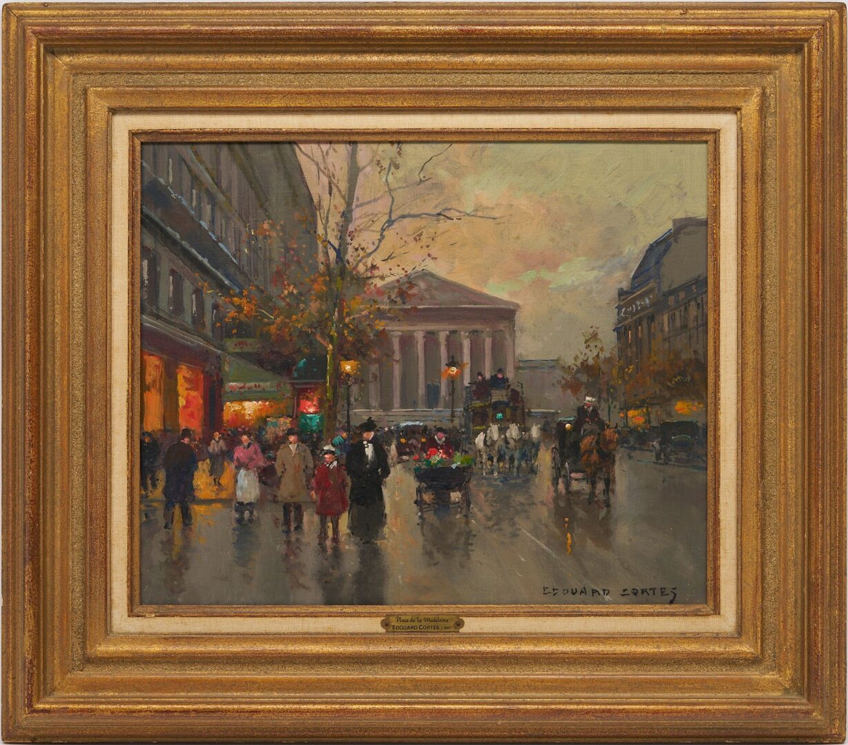 Lot 97: Edouard Cortes O/C, Place de la Madeleine