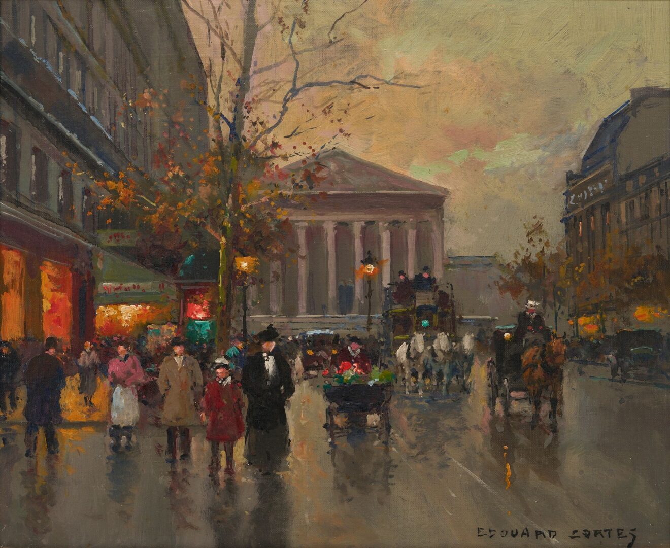 Lot 97: Edouard Cortes O/C, Place de la Madeleine